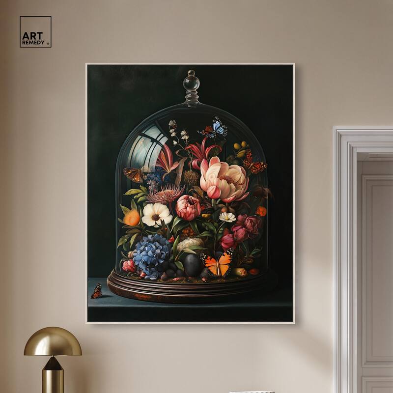 Bell Jar Garden II Canvas by Art Remedy