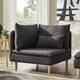 Option Dark Grey Linen-Corner Chair