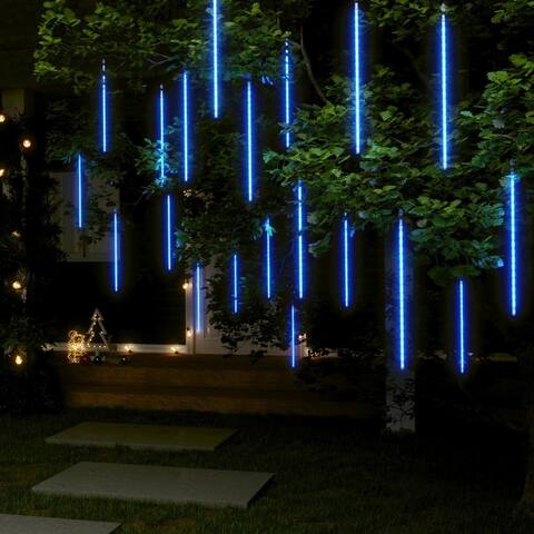 vidaXL Meteor Lights 20 pcs 19.7" Blue 720 LEDs Indoor Outdoor