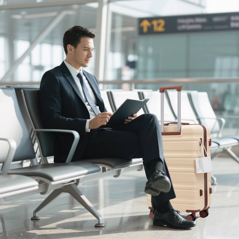 3 Piece Luggage Set Carry on Suitcase with ABS hardshell, Spinner Wheels & TSA Combination Lock