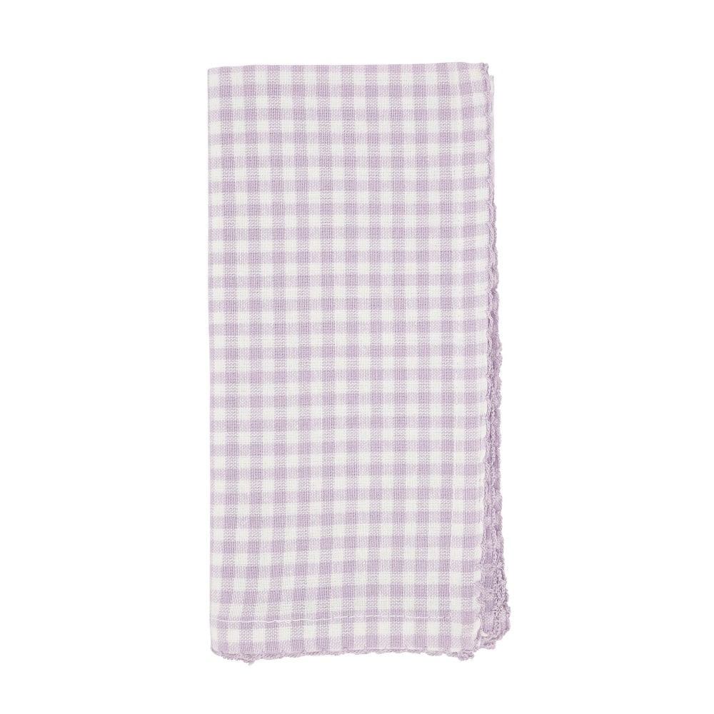 Gingham Design Dinner Napkins (Set of 4) - 18"x18"