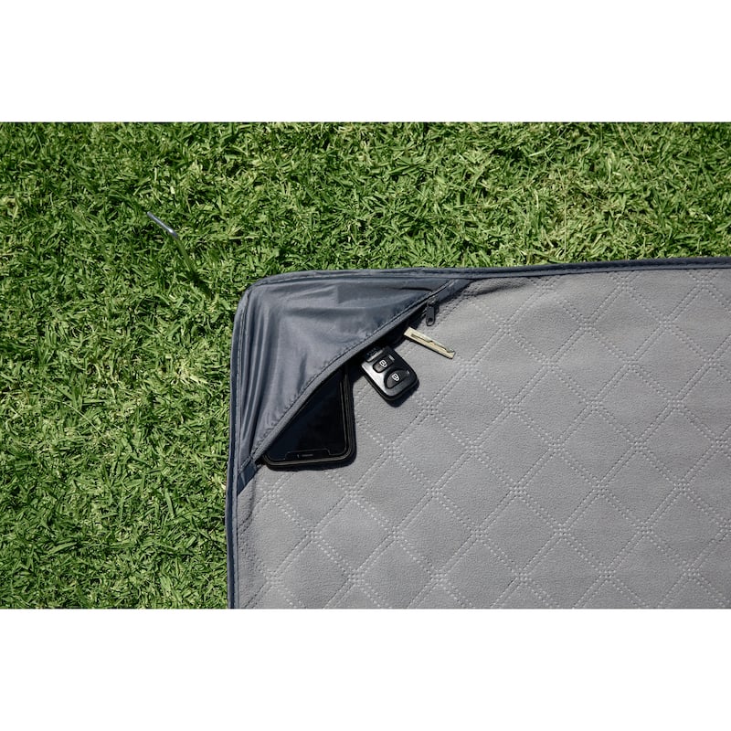 Oniva All-Purpose Machine Washable Stadium Blanket, (Charcoal Gray)