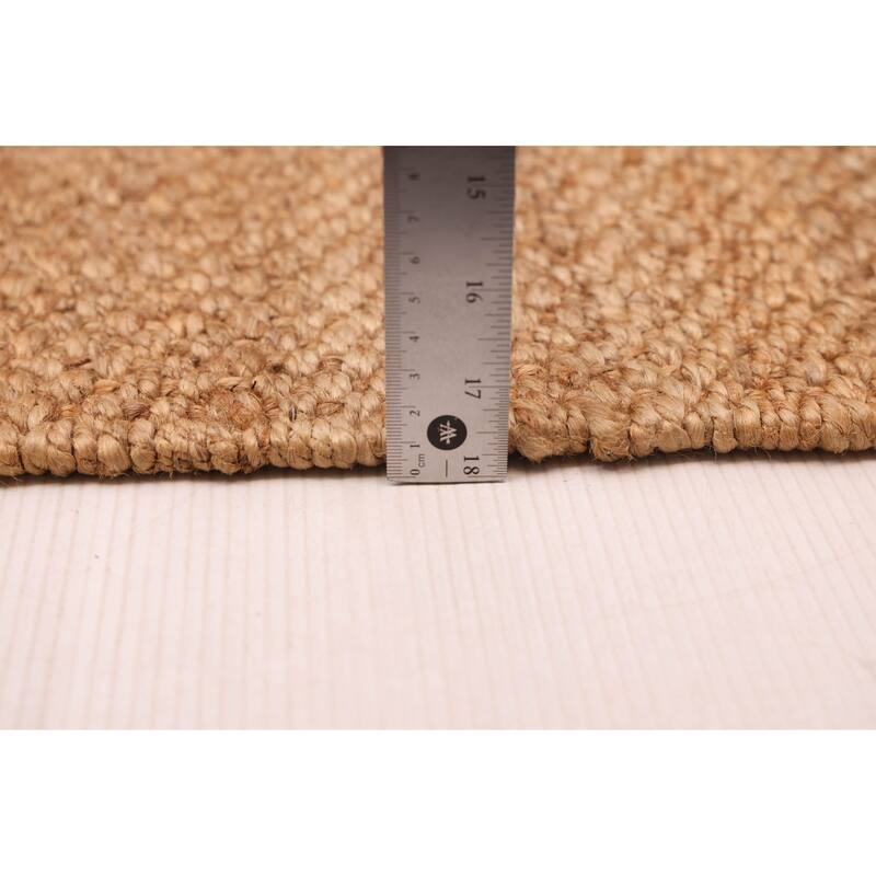 ECARPETGALLERY Braided Weave Palas Denizli Tan Jute Rug - 5'4 x 7'8