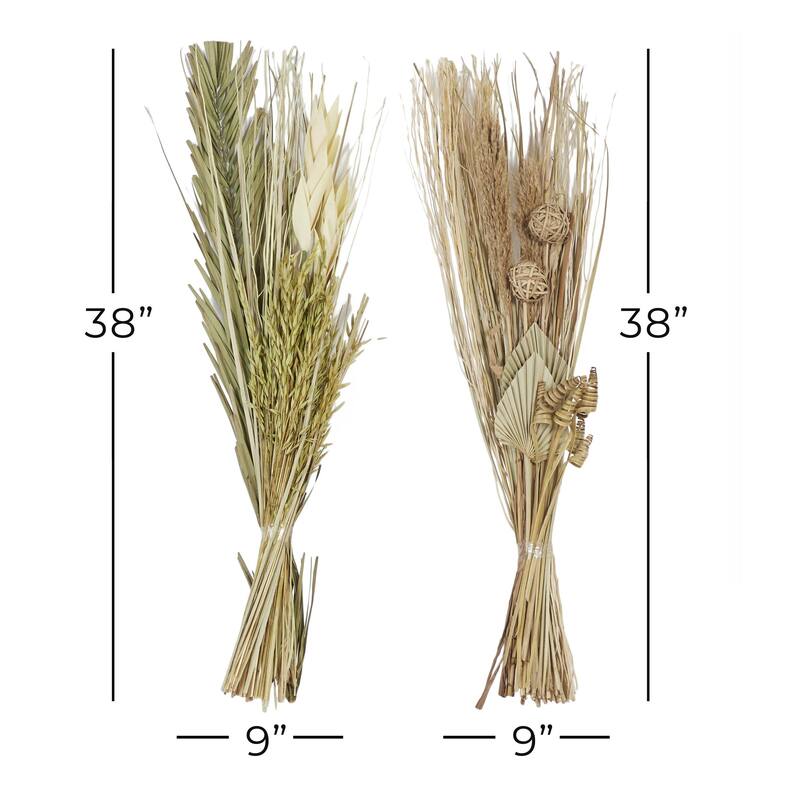 Dried Plant Pigeon pea Tall Sticks Home Decor Natural Foliage - Set of 2 Brown - Roche River Decor