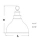 preview thumbnail 3 of 1, Delano 1 Light Bronze Gold Farmhouse Outdoor Barn Dome Pendant - 11-in W x 13-in H x 11-in D