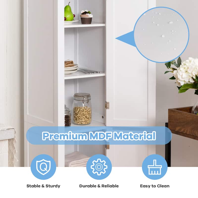 Costway Bathroom Storage Freestanding Cabinet Linen Tower Kitchen - See Details