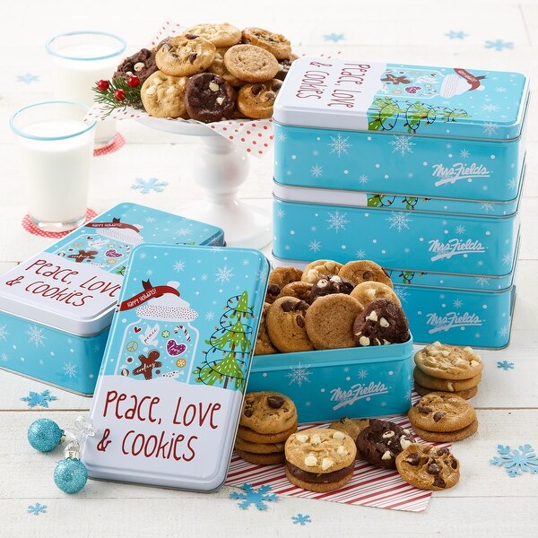 Mrs. Fields Peace, Love & Cookies 30 Nibblers® Bite-Sized Cookies Tin (Case of 5). Opens flyout.