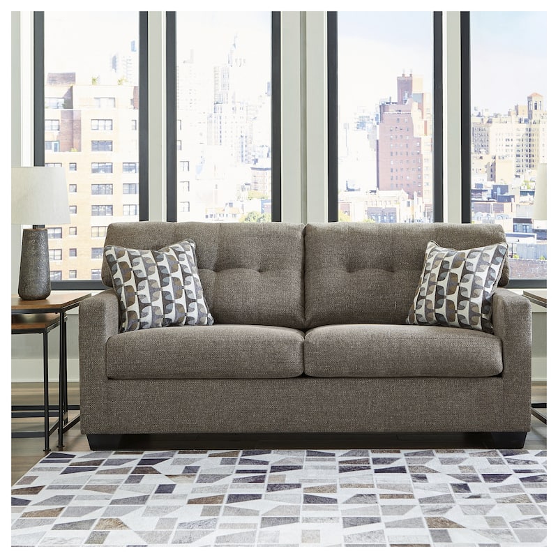 Signature Design by Ashley Mahoney Chocolate Full Sofa Sleeper - 75" W x 38" D x 37" H - 75" W x 38" D x 37" H - Chocolate