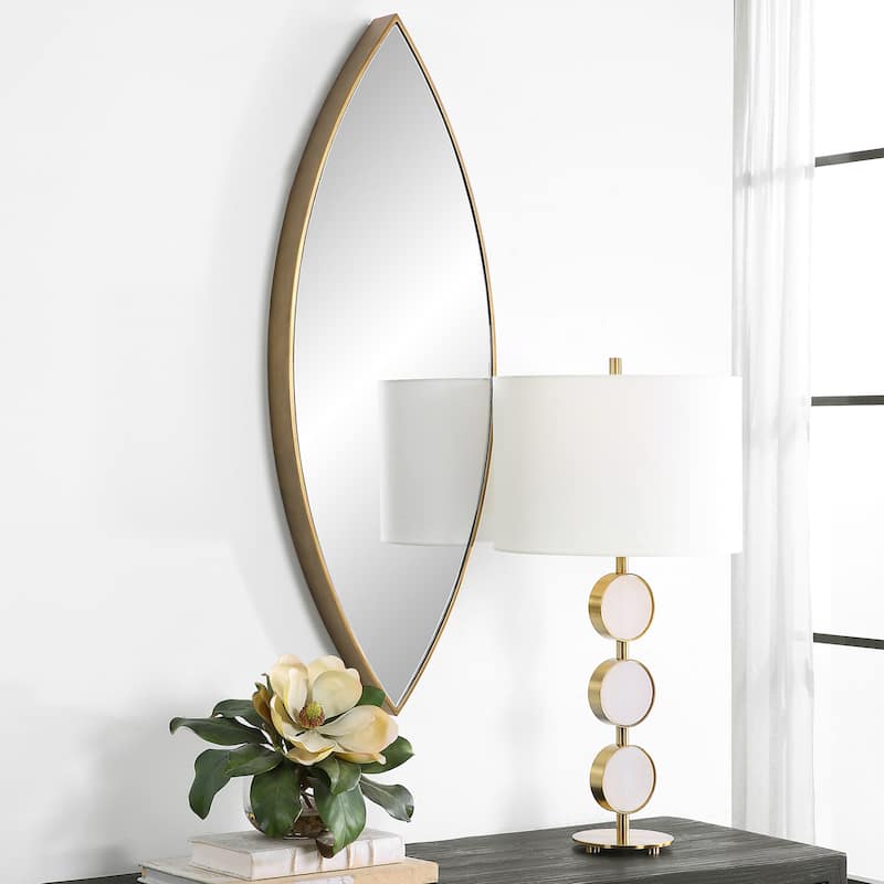 Ellipse Wall Mirror - 40" - Antique Gold