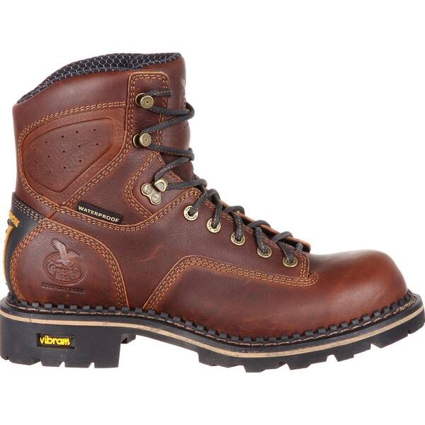 Shop Georgia Boot Men S Comfort Core Low Heel Waterproof Logger On Sale Overstock 27421508