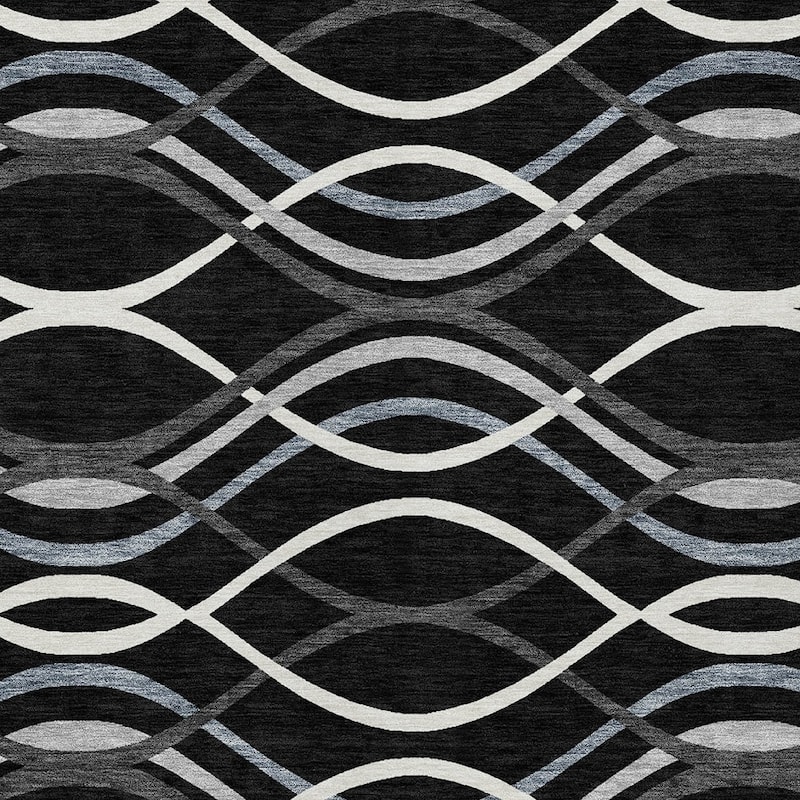 HomeRoots Abstract Transitional Rectangle Outdoor Rug