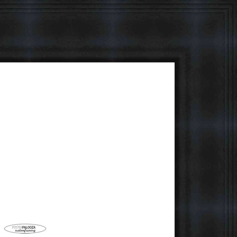 34x22 Contemporary Black Complete Wood Picture Frame with UV Acrylic