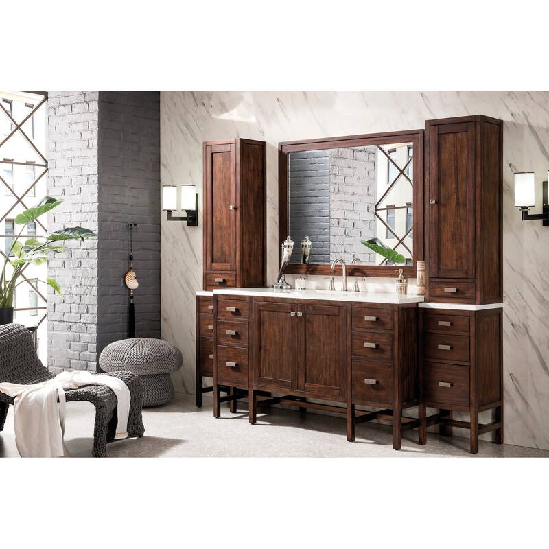 Addison Rectangular Mirror, Mid Century Acacia
