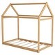 preview thumbnail 8 of 23, Wooden Twin Size House Bed, Kids Bed with House-shaped Roof
