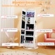 preview thumbnail 16 of 18, Gymax Swivel Kids Jewelry Cabinet w/ Lights Full-Length Mirror &