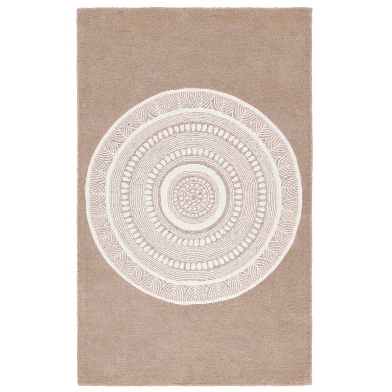 SAFAVIEH Handmade Manhattan Nielsine Modern Wool Rug - 5' x 8' - Brown/Ivory