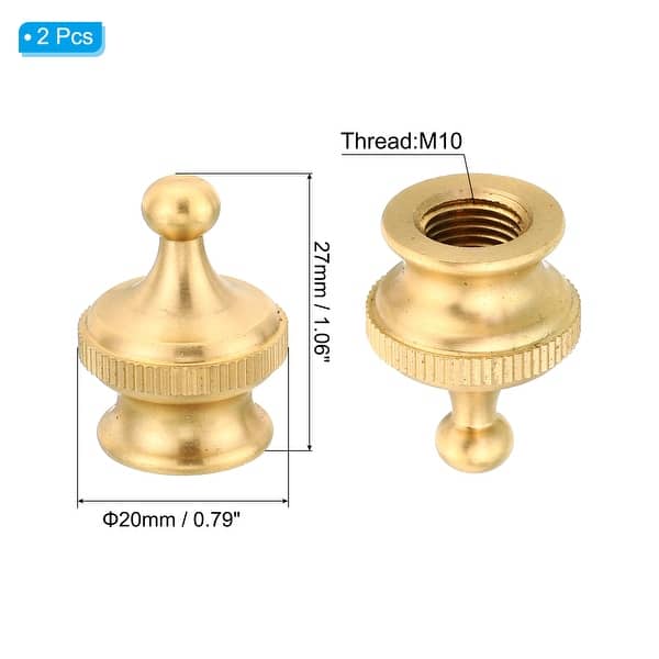 2pcs M10 Thread Lamp Finial Cap Knob Lamp Shade Harp Top Screw 20x27mm