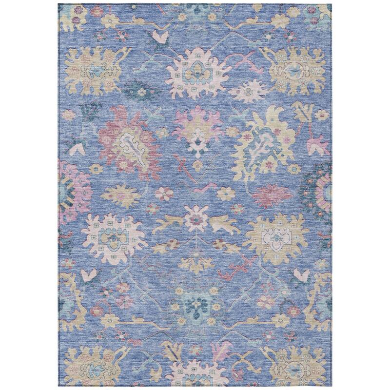 HomeRoots Floral Transitional Rectangle Outdoor Rug