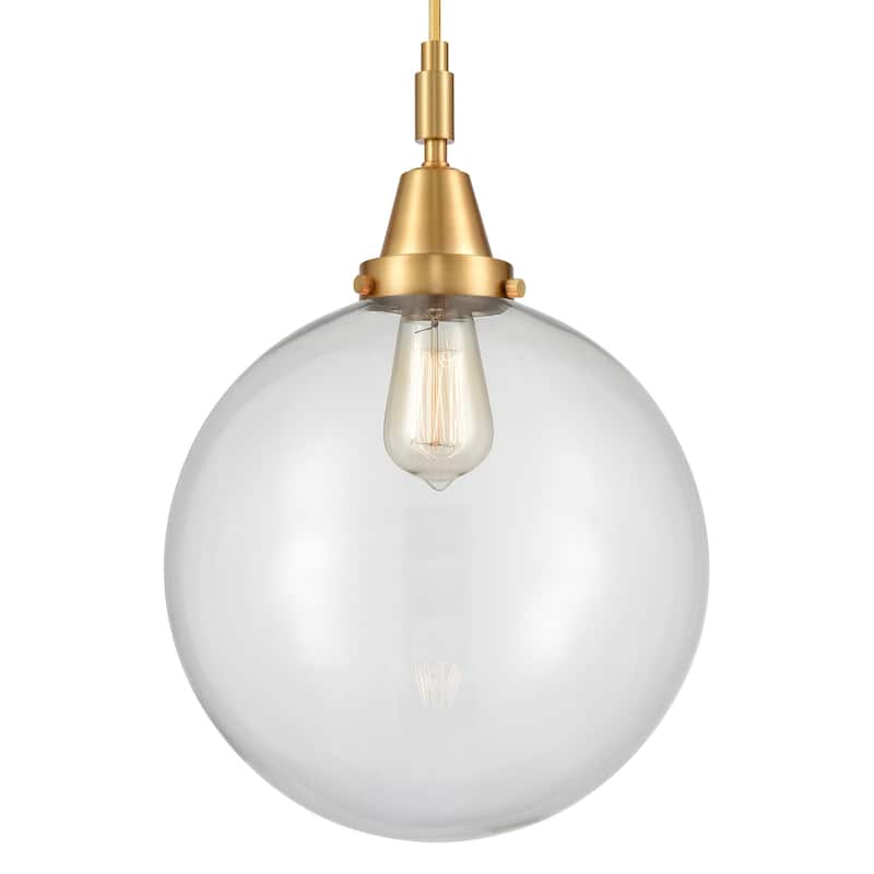 Innovations Lighting 447-1P-G202-12 Beacon 12" Wide Pendant with Clear - Satin Gold