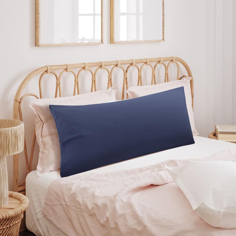 Body Pillowcase Soft 1800 Series Microfiber Long Pillow Cover - Navy - 20"x48"
