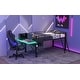 preview thumbnail 5 of 12, Twin Size Gaming Mid Loft Bed with desk & LED, Maximized Space, Black