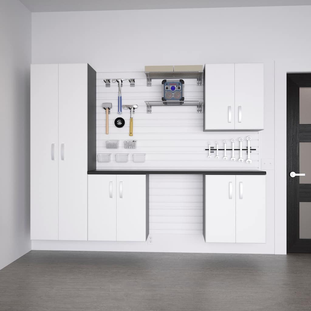 Flow Wall 5pc PVC Indoor Modern Cabinet Shelf Kit