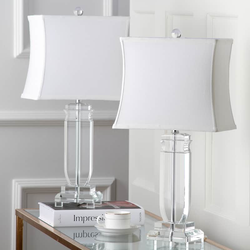 SAFAVIEH Lighting 25-inch Olympia Crystal Table Lamp (Set of 2) - 12" x 8" x 24"