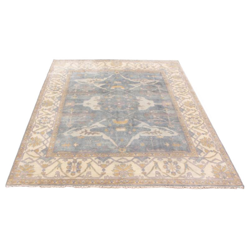 ECARPETGALLERY Hand-knotted Royal Oushak Grey Wool Rug - 8'4 x 9'11