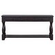 preview thumbnail 15 of 13, Console Table 64" Long Extra Thick Sofa Table with Drawers and Shelf