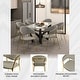 preview thumbnail 53 of 61, Set of 2 Bella Modern Leather or Velvet Upholstered Dining Chair with Gold Stainless Steel Legs for Home Office Kitchen
