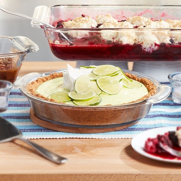 Libbey Baker's Premium 2-Piece Glass Deep Pie Plate Set, 9-inch. Opens flyout.