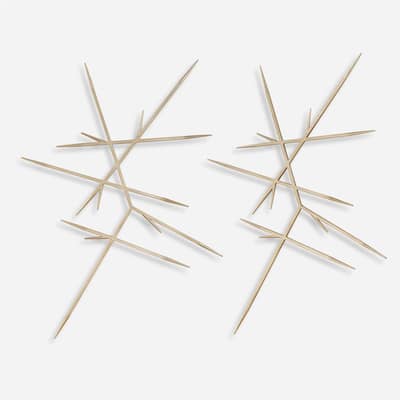 Uttermost Fireworks Silver Wall Decor, Set of 2 - 30.25" x 30.25"