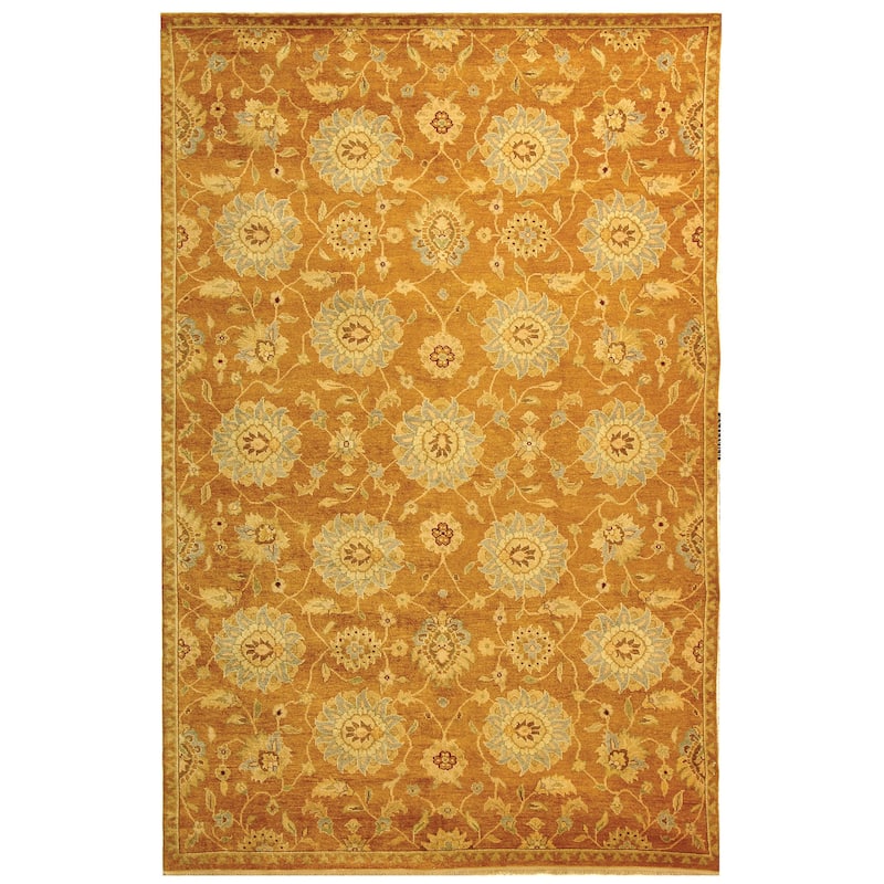 SAFAVIEH Couture Hand-knotted Samarkand Stana Traditional Oriental Wool Rug - 3' x 5' - Gold