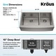 preview thumbnail 18 of 23, KRAUS Standart PRO Stainless Steel 36 in 2-Bowl Farmhouse Kitchen Sink