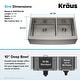 preview thumbnail 6 of 24, KRAUS Standart PRO Stainless Steel 36 in 2-Bowl Farmhouse Kitchen Sink