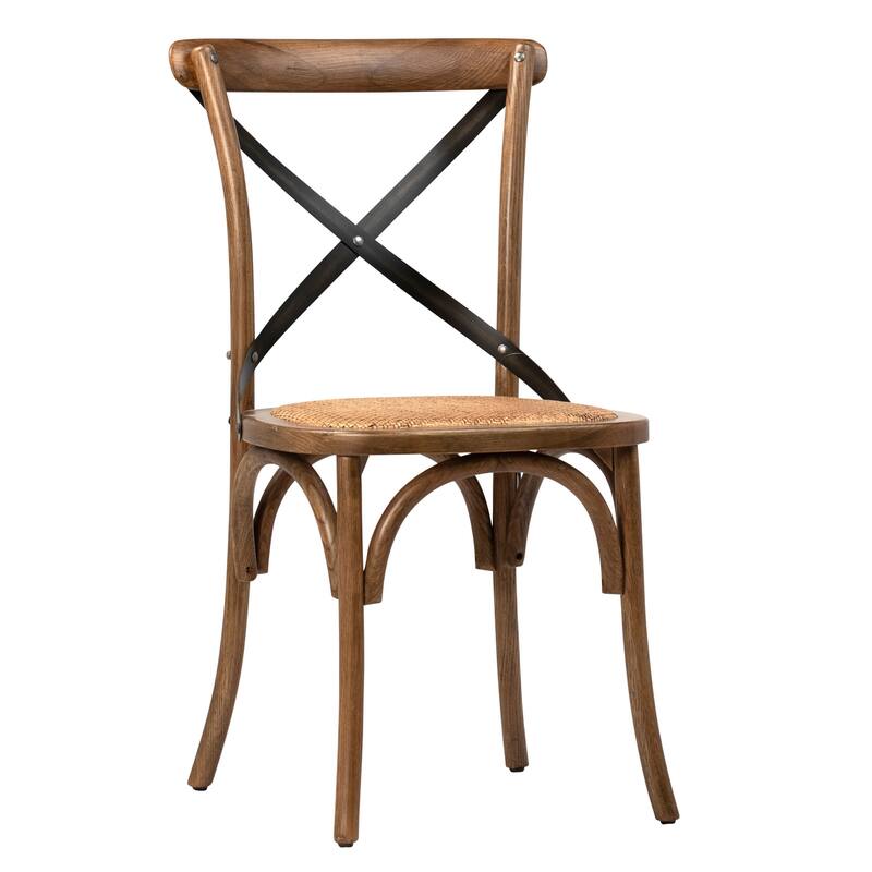 Pierce Oak Upholstered Dining Chair, Medium Brown