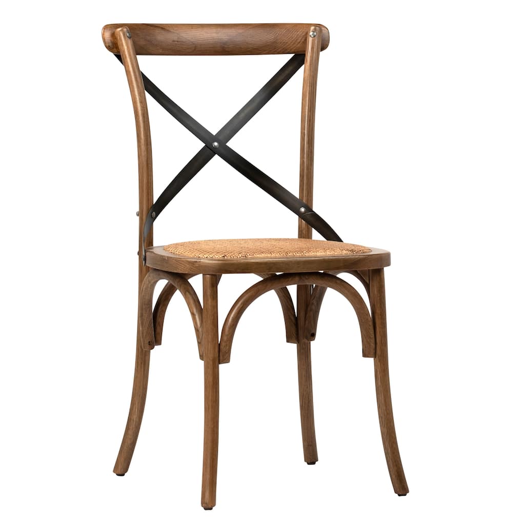 Pierce Oak Upholstered Dining Chair, Medium Brown