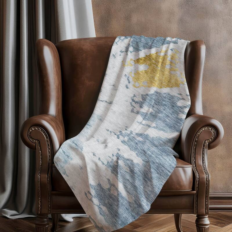 Premium Machine Washable Contemporary Spiral Sherpa Throw Blanket