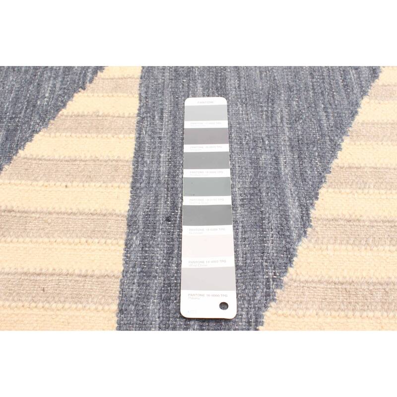 ECARPETGALLERY Flat-Weave Ankara FW Dark Grey Wool Kilim - 5'0 x 8'0