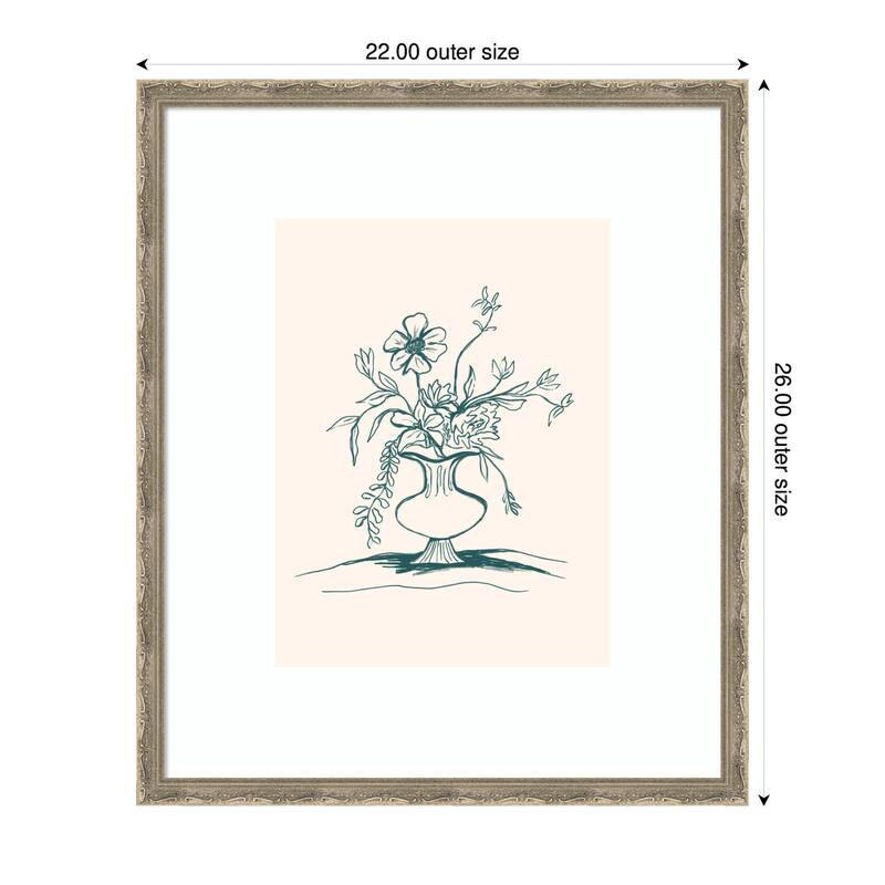 Kate and Laurel Framed Art Summer Stems by Kate Aurelia Holloway