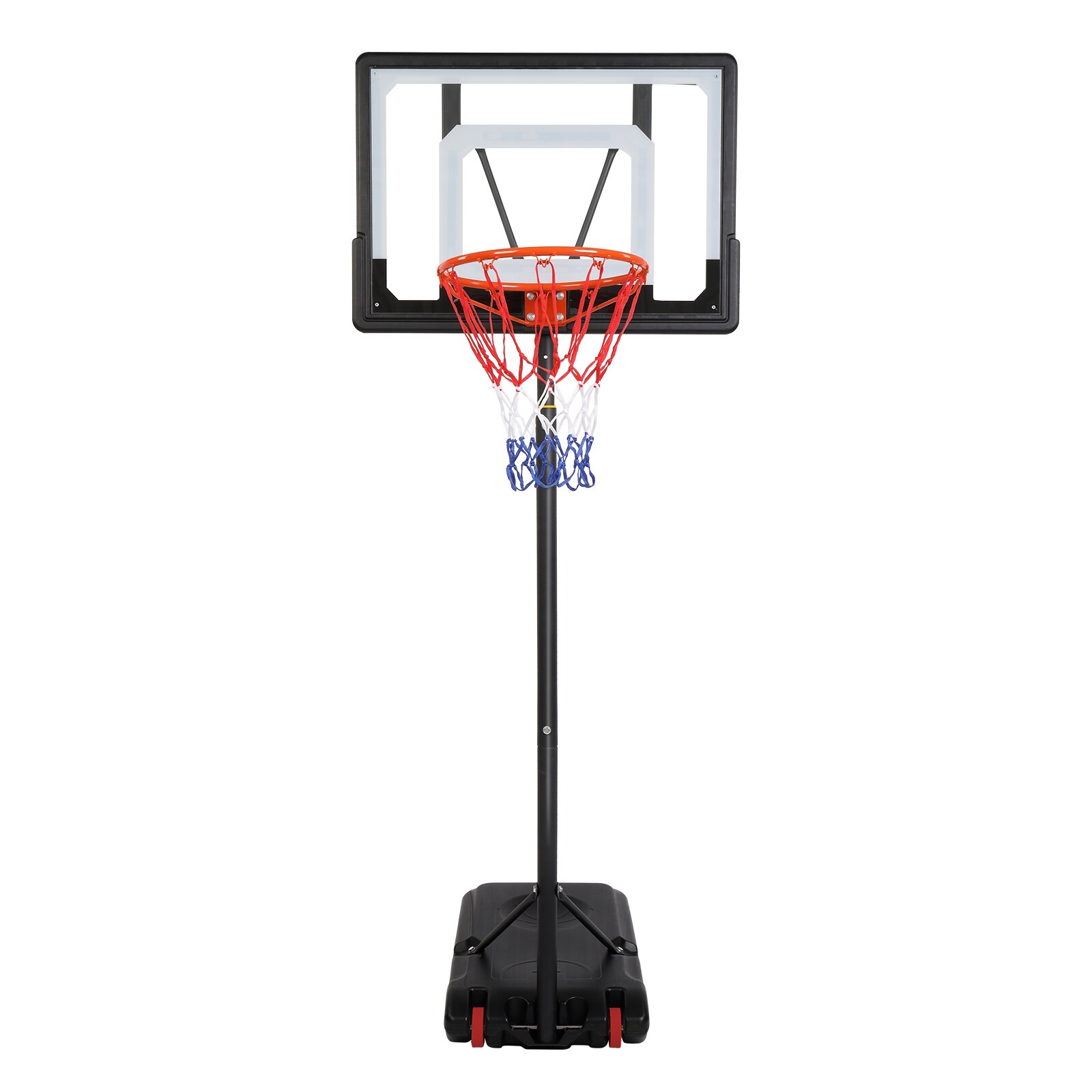 Soozier Portable Basketball Hoop,5.2-10' Adjustable Height, Weight Base  With Ball Holder, 43 Backboard For Outdoor Adult Use : Target