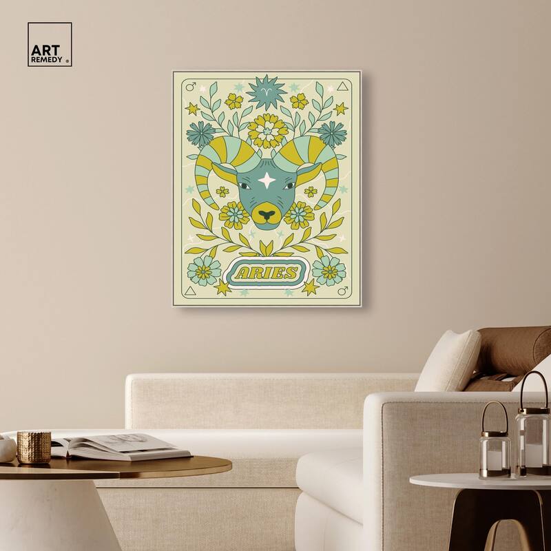 Aries Stars Card Canvas by Art Remedy