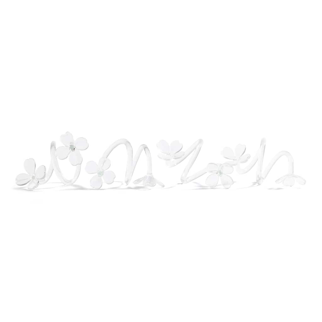Botanica Glass Flower Napkin Rings, Set of 4