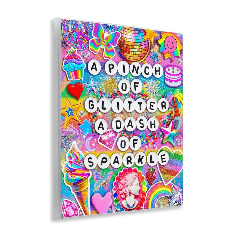 Stupell Pinch Of Glitter & Sparkle Wall Plaque Art Design By Jess Stempel