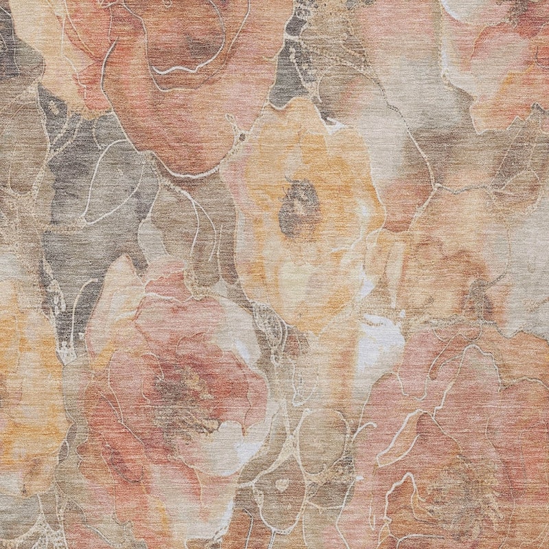 HomeRoots Floral Transitional Rectangle Outdoor Rug