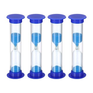 3 Minute Sand Timer, 4Pcs Small Sandy Clock, Count Down Sand Glass Blue ...