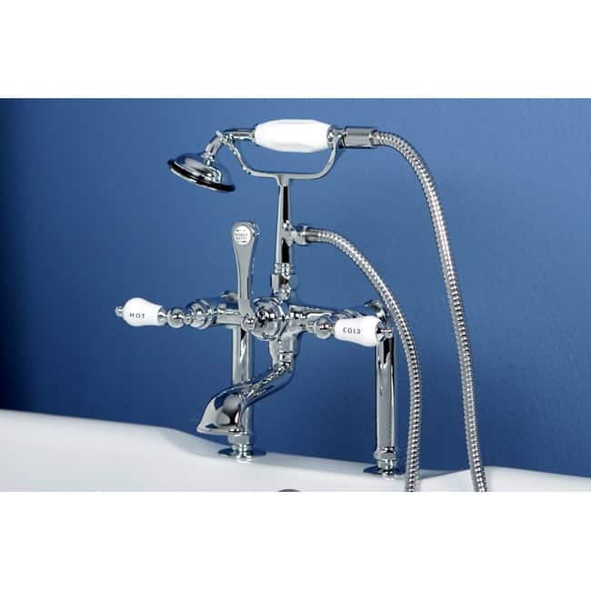 Kingston Brass Vintage Deck Mounted Clawfoot Tub Filler with Personal