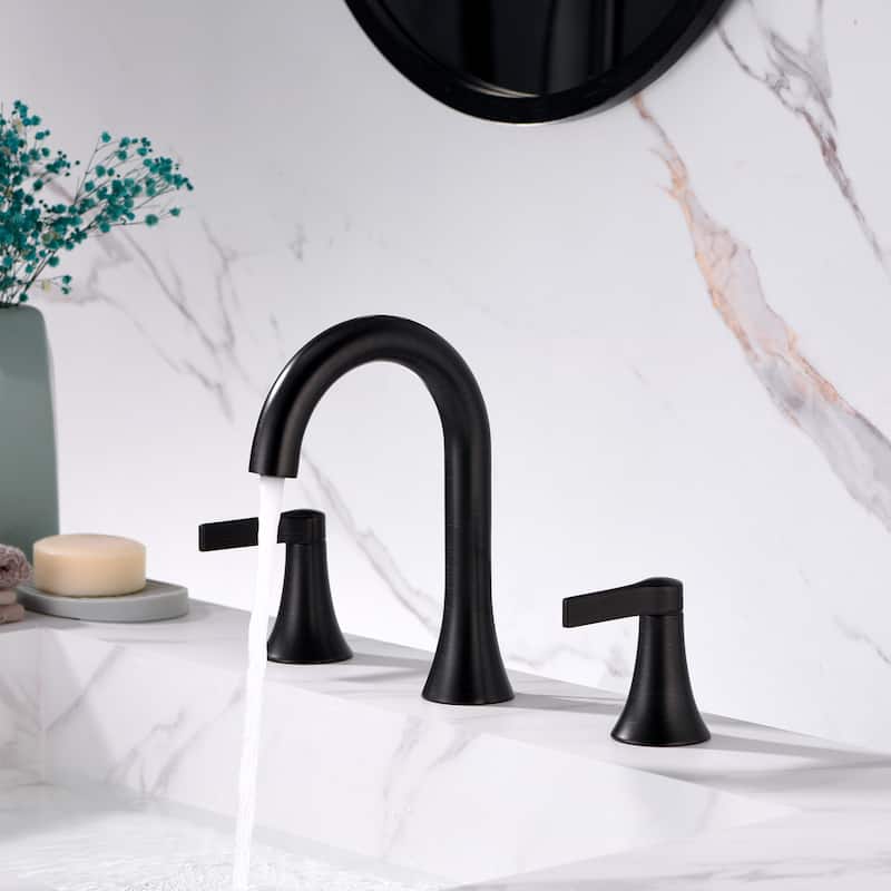 Luxier WSP11-T Widespread Bathroom Faucet with Pop-Up Drain