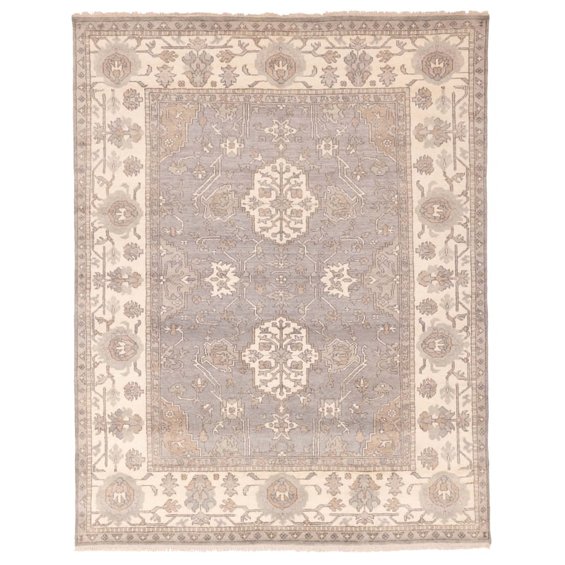 ECARPETGALLERY Hand-knotted Jules Serapi Dark Grey Wool Rug - 8'0 x 10'1