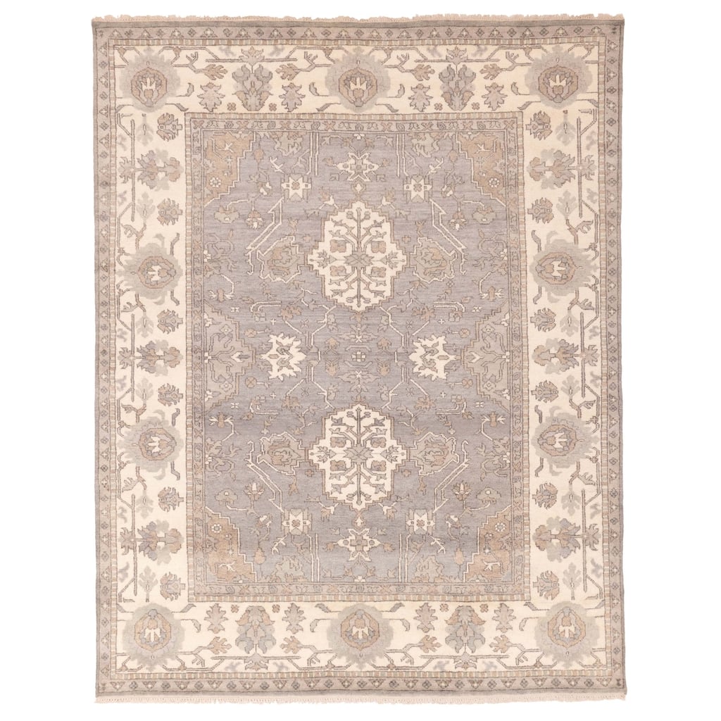 ECARPETGALLERY Hand-knotted Jules Serapi Dark Grey Wool Rug - 8'0 x 10'1